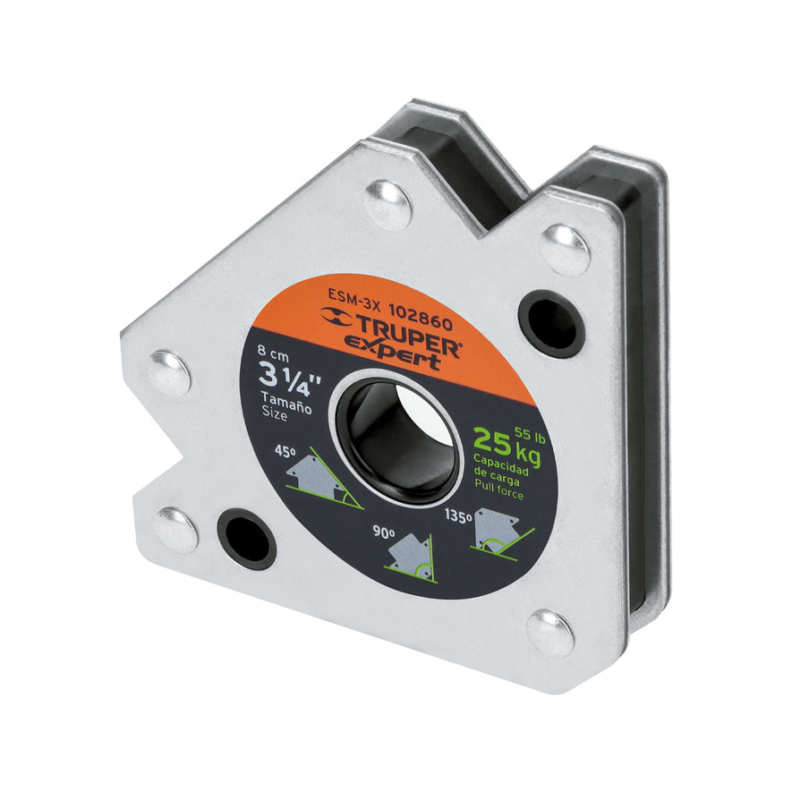 Escuadra magnética 3' para soldar, capacidad 25 kg, EXPERT Caja con 6, 102860