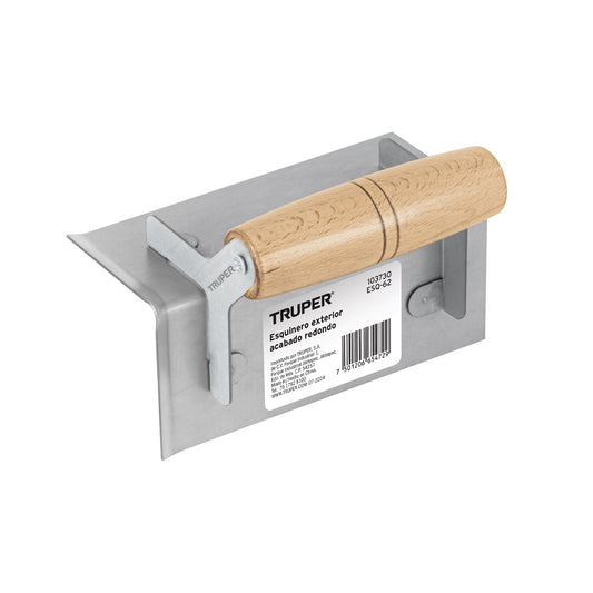 Esquinero exterior, para acabado redondeado, Truper Caja con 6, 103730