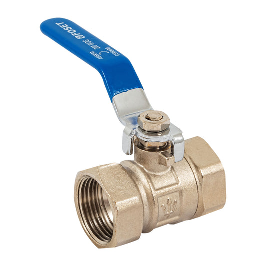 Válvula de esfera de latón, roscable 1', Foset Caja con 6, 49002