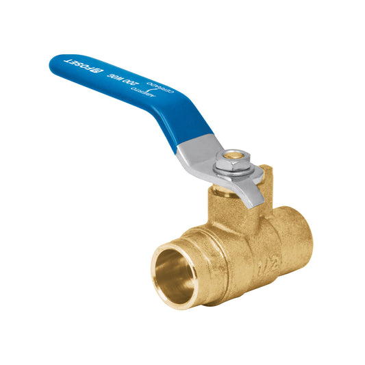 Válvula de esfera de latón, soldable 1/2', Foset Caja con 12, 49006