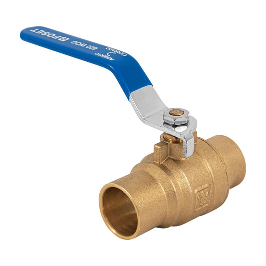 Válvula de esfera, de latón, soldable, 1', alta presión Caja con 3, 49483