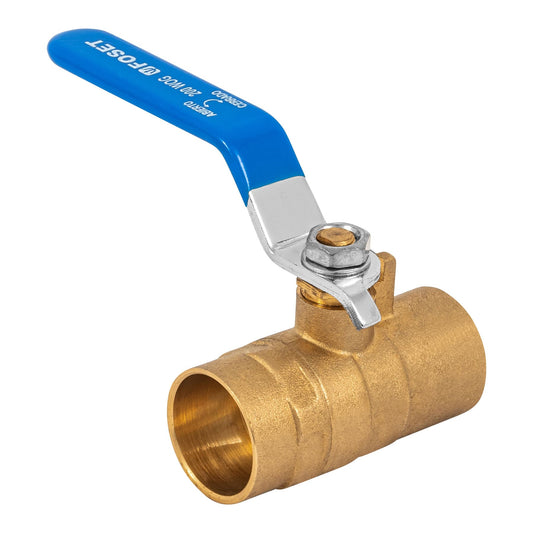 Válvula de esfera de latón, soldable 1', Foset Caja con 6, 49008