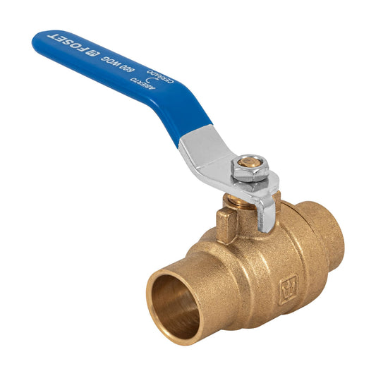 Válvula de esfera, de latón, soldable, 3/4', alta presión Caja con 3, 49482