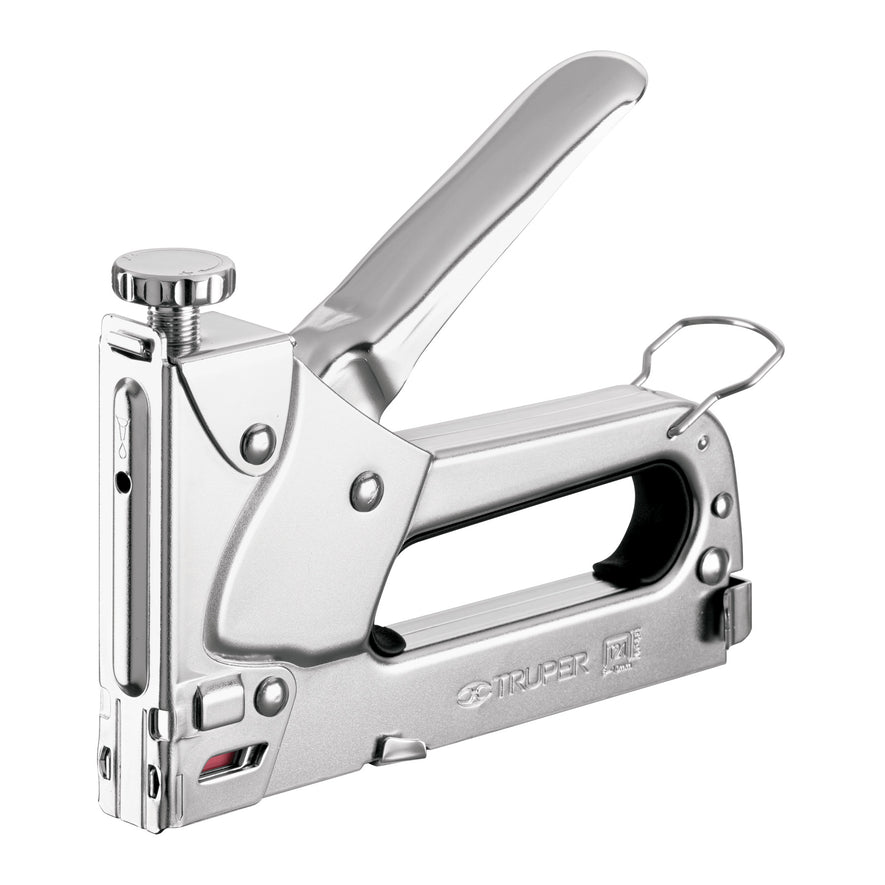 Engrapadora tipo pistola para ¼',5/16', 3/8', con 200 grapas Caja con 4, 17963