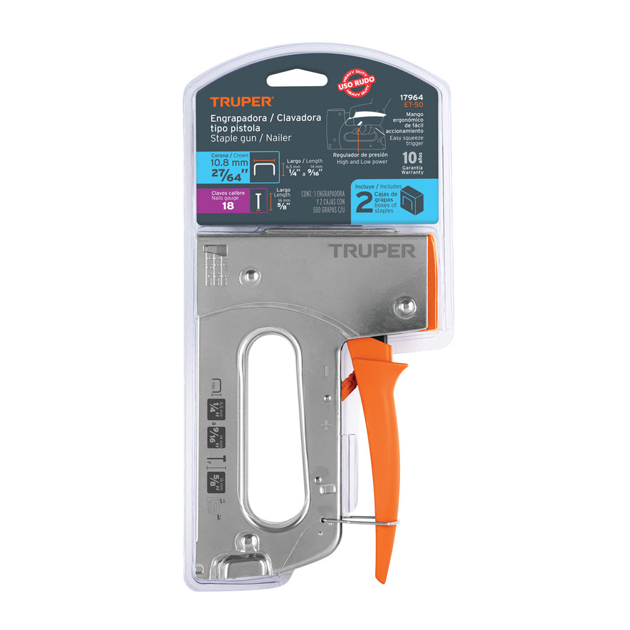 Engrapadora / clavadora tipo pistola, Truper, 17964