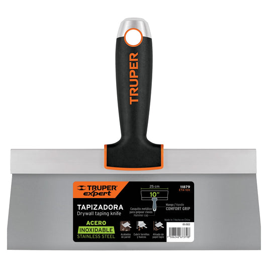 Espátula tapizadora de 10' acero inoxidable, Truper Expert Caja con 3, 11879