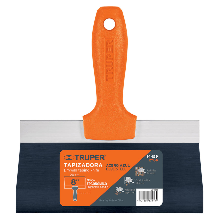 Espátula tapizadora de 8' acero al medio carbono, Truper Caja con 3, 14459
