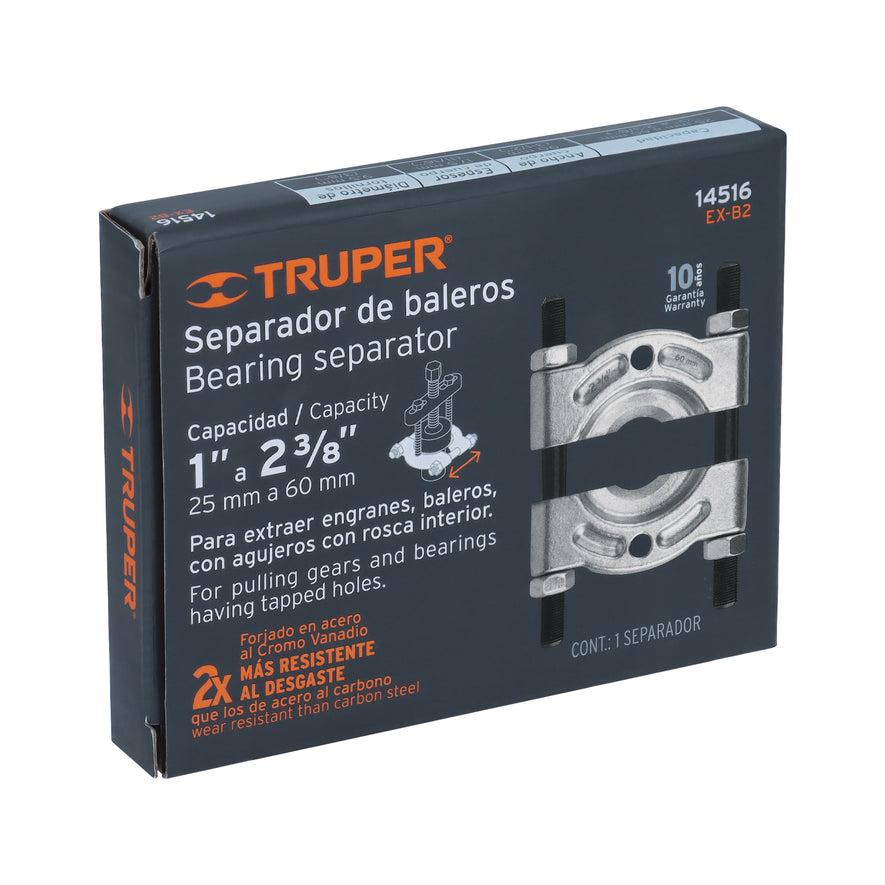 Extractor de baleros de 25 a 62 mm, Truper Caja con 4, 14516
