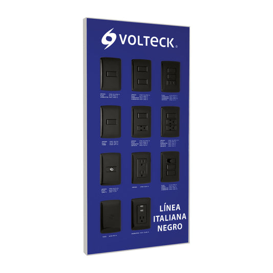 Exhibidor línea italiana negro Volteck, 57062