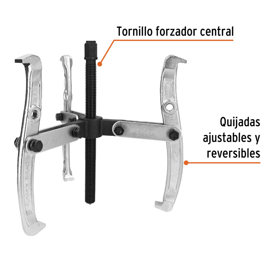 Extractor de poleas, 3 quijadas, 8', Truper, 14509