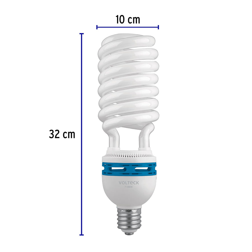 Lámpara espiral 105 W base mogul E39 220 V luz día, caja Caja con 2, 48261