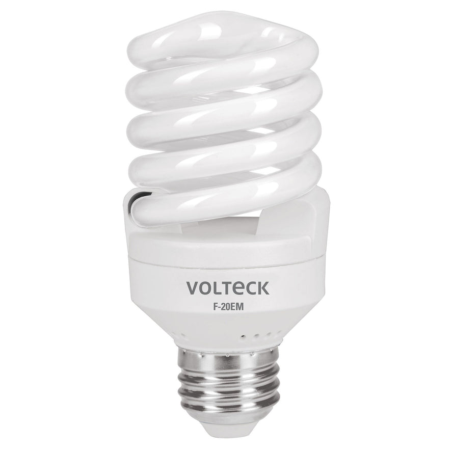 Lámpara espiral mini T2 20 W luz de día en blíster, Volteck Caja con 8, 48206