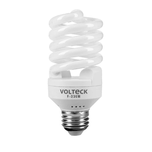 Lámpara espiral mini T2 25 W luz de día en blíster, Volteck Caja con 8, 48506