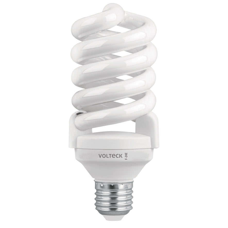 Lámpara espiral T4 24 W luz de día en blíster, Volteck Caja con 8, 48215