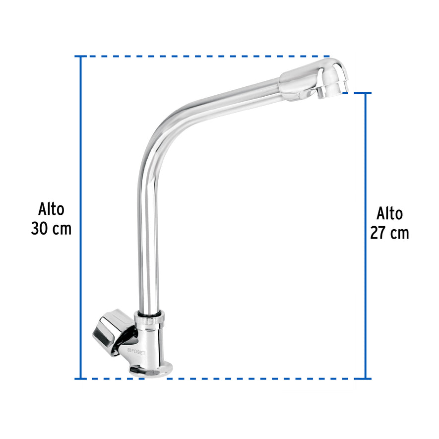 Llave individual para fregadero, cuello cobra, Foset Basic Caja con 2, 47690