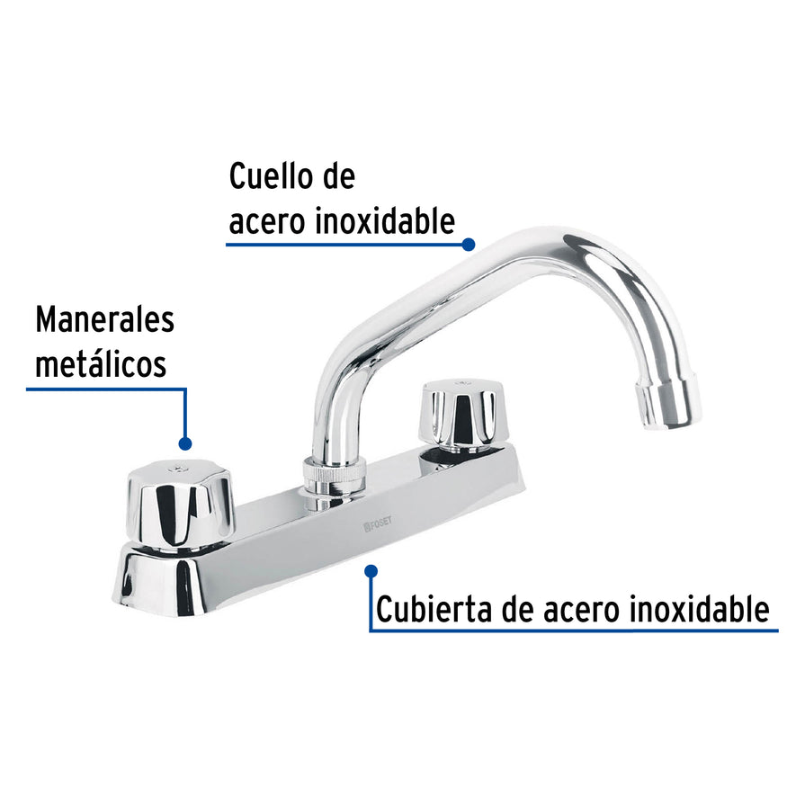 Mezcladora corta 8' p/fregadero manerales hex car compresión Caja con 2, 45608