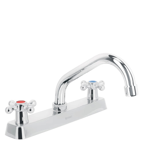 Mezcladora 8' p/fregadero, cuello corto, manerales cruceta Caja con 2, 45611