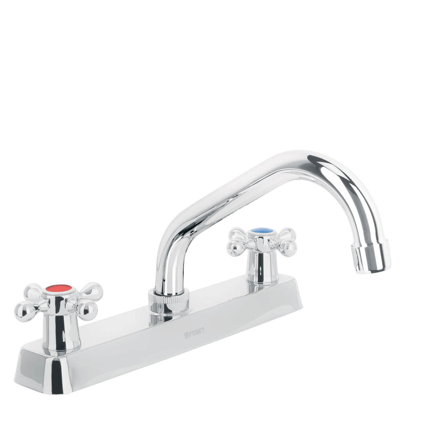 Mezcladora 8' p/fregadero, cuello corto, manerales cruceta Caja con 2, 45611