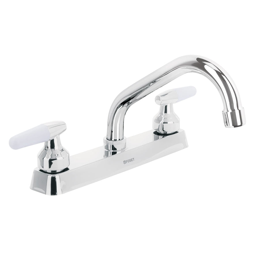 Mezcladora 8' p/fregadero, cuello corto, manerales cono Caja con 2, 45610