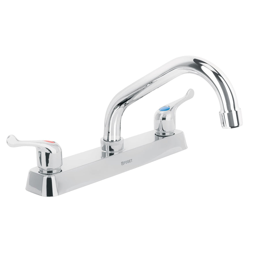 Mezcladora 8' p/fregadero, cuello corto, manerales palanca Caja con 2, 45609