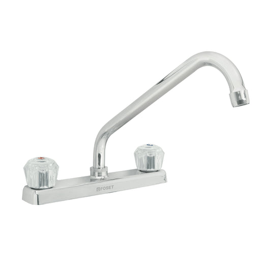 Mezcladora 8' p/fregadero, cuello largo, manerales acrílico Caja con 2, 49240