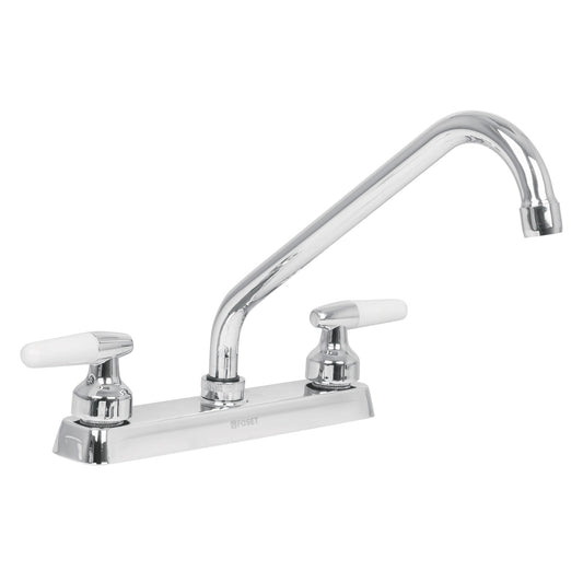 Mezcladora 8' p/fregadero, cuello largo, manerales cono Caja con 2, 49221