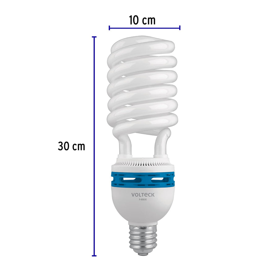 Lámpara espiral 85 W base mogul E39 220 V luz día, caja Caja con 2, 48260