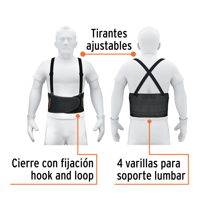 Faja lumbar, talla M, Truper Caja con 2, 14237