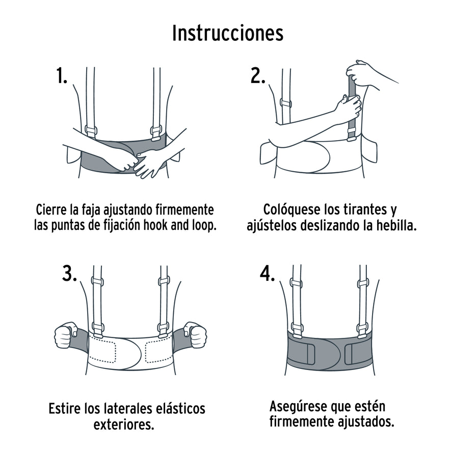 Faja lumbar, talla CH, Truper Caja con 2, 10953