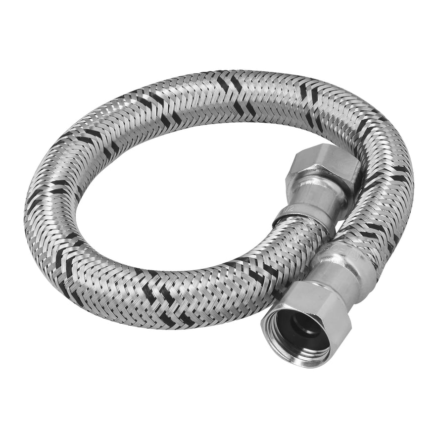 Manguera para boiler, acero inox, 1/2'x1/2', 40 cm, Foset Caja con 6, 48964