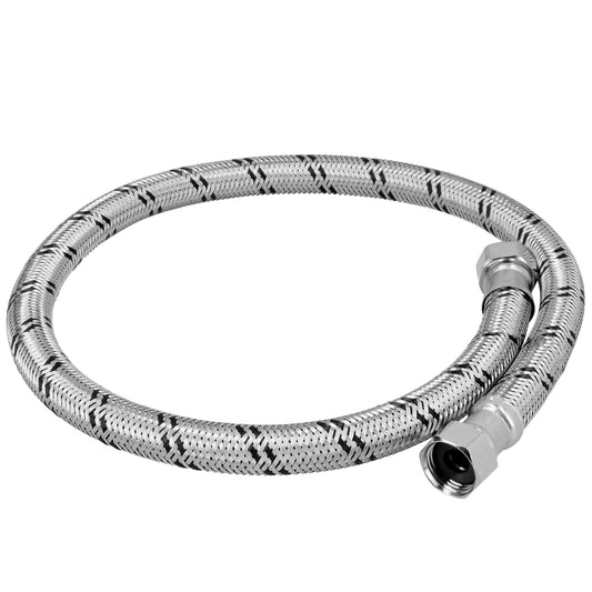 Manguera para boiler, acero inox, 1/2'x1/2', 80 cm, Foset Caja con 6, 48966