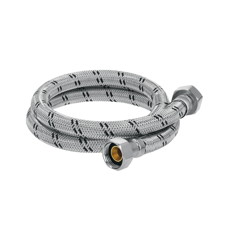 Manguera para boiler, acero inox, 3/4'x3/4', 100 cm, Foset Caja con 6, 47427