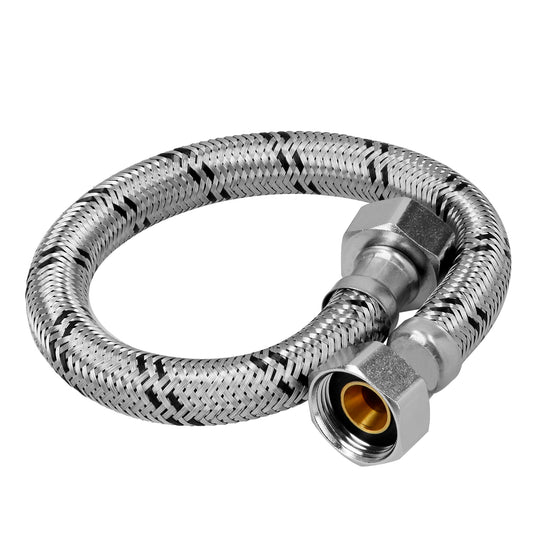 Manguera para boiler, acero inox, 3/4'x3/4', 40 cm, Foset Caja con 6, 49129