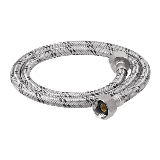 Manguera lavabo/fregadero, acero inox, 1/2' x 1/2', 100 cm Caja con 6, 49526