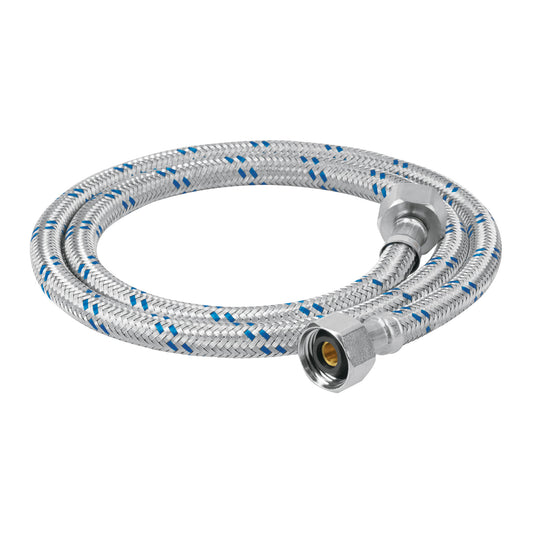 Manguera lavabo/fregadero, aluminio, 1/2' x 1/2', 100cm Caja con 6, 49532