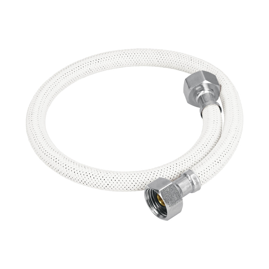 Manguera lavabo/fregadero, vinilo blanco, 1/2' x 1/2', 55 cm Caja con 6, 45313