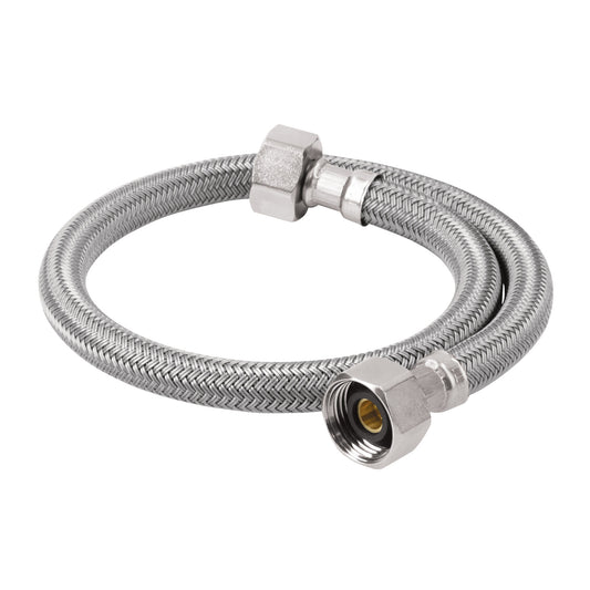 Manguera lavabo/fregadero, vinilo gris, 1/2' x 1/2', 55 cm Caja con 6, 49181