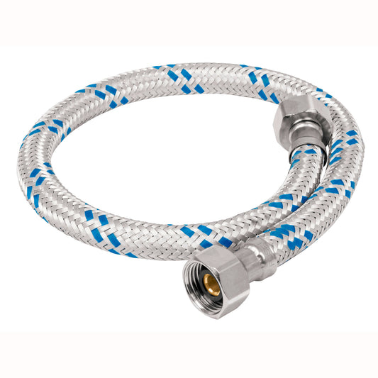 Manguera lavabo/fregadero, aluminio, 1/2' x 1/2', 55 cm Caja con 6, 49121