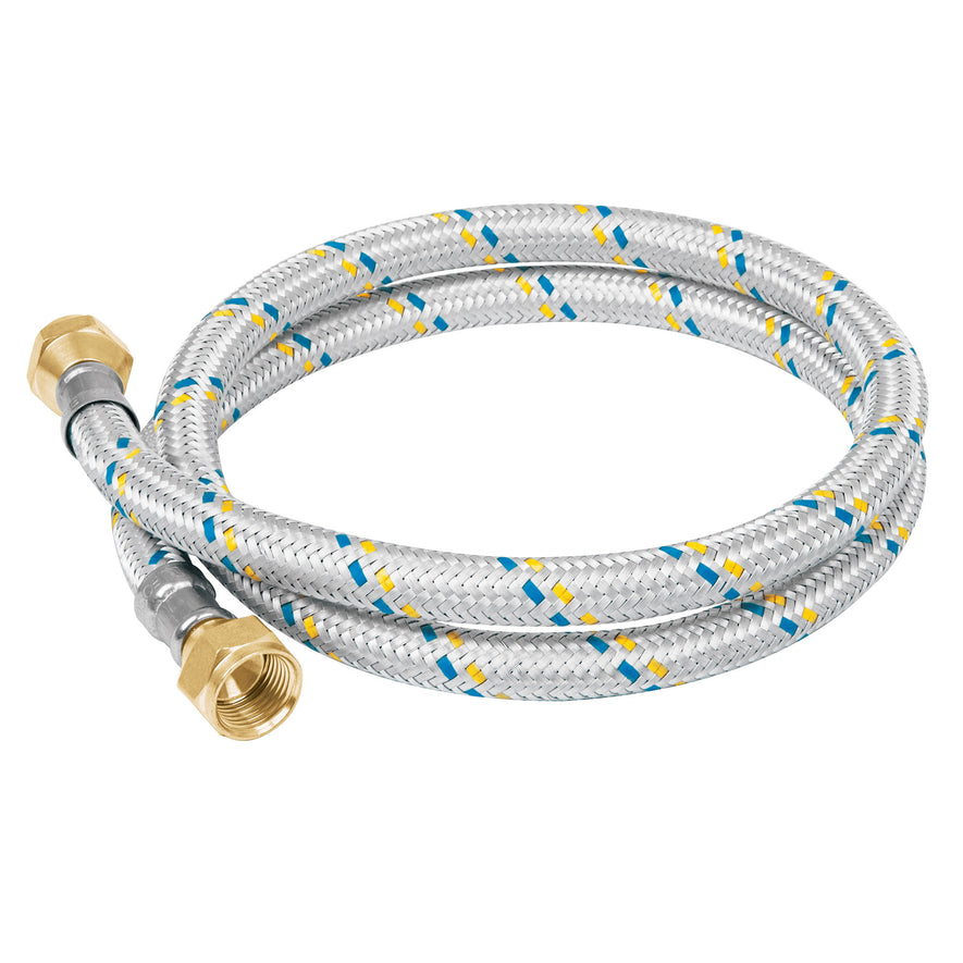 Manguera para gas, aluminio, 3/8' x 3/8', 100 cm, Foset Caja con 6, 49138