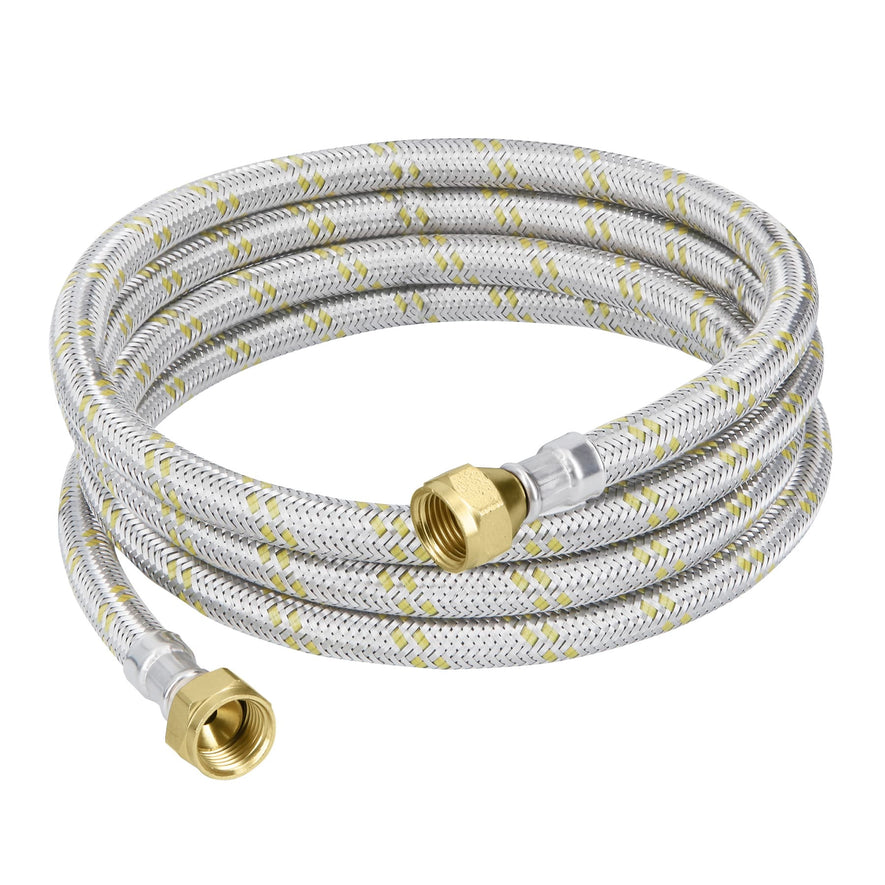 Manguera para gas, acero inox, 3/8' x 3/8', 200 cm, Foset Caja con 6, 49517