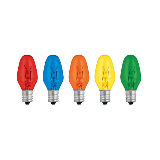 focos incandescentes de colores base E12 7.5W Caja con 50, 46822