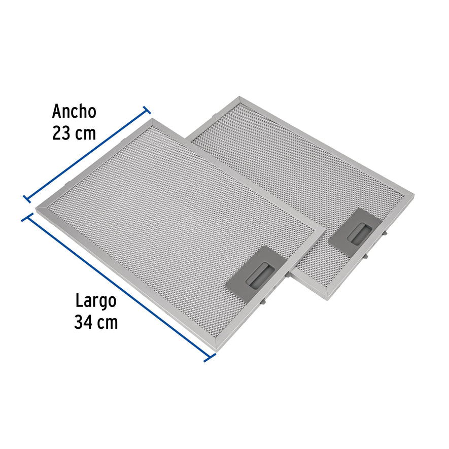 Juego de 2 filtros de aluminio para campana CAME-50, 46899