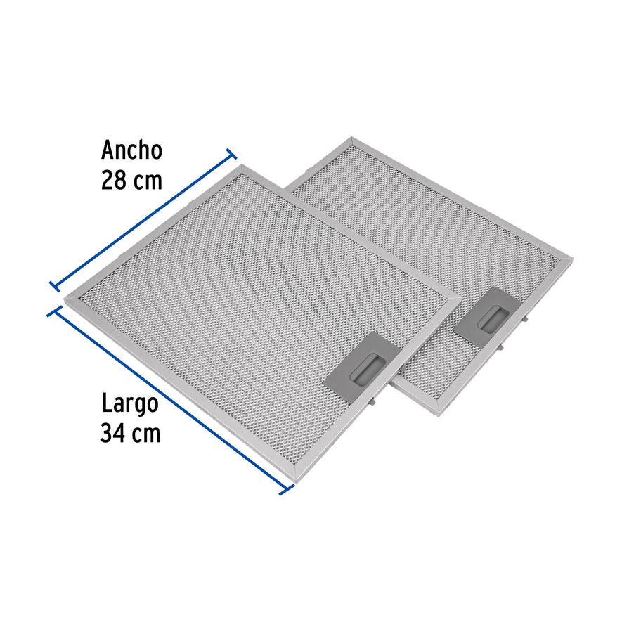 Juego de 2 filtros de aluminio para campana CAME-60, 46898