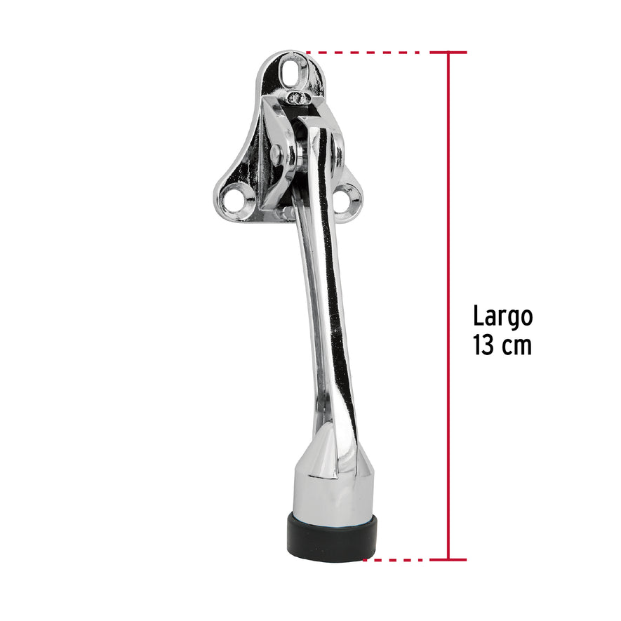 Fijapuerta metálico, acabado cromo, Hermex Caja con 6, 43642