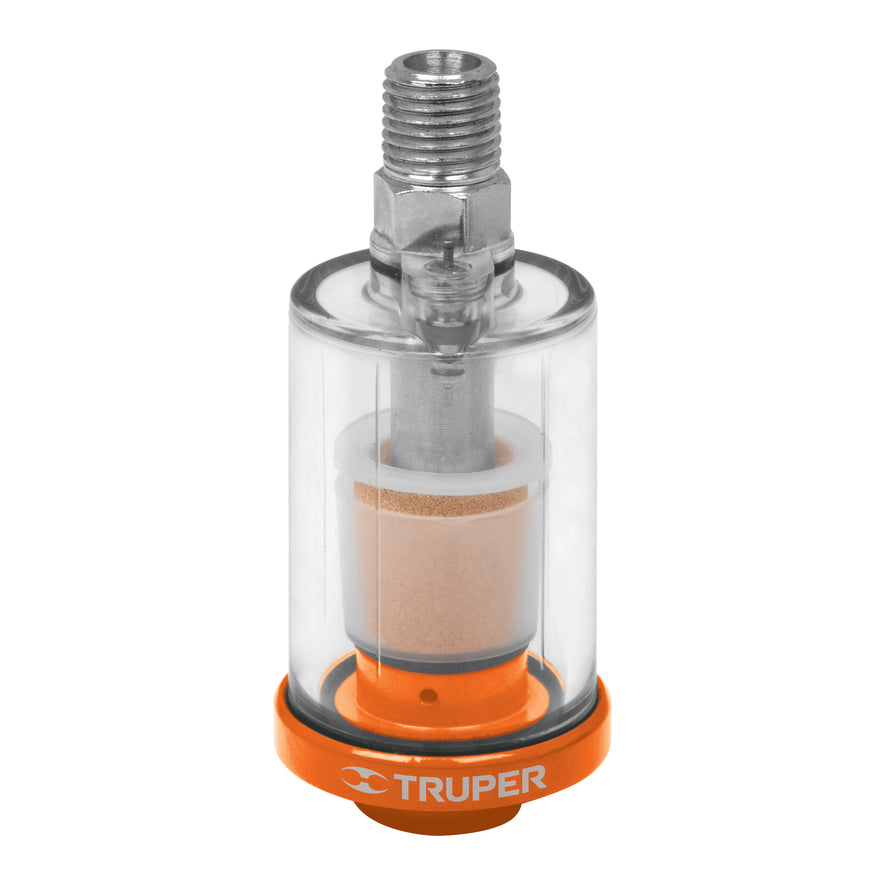 Filtro separador de agua y aceite, cuerda 1/4 NPT, Truper Caja con 6, 19027