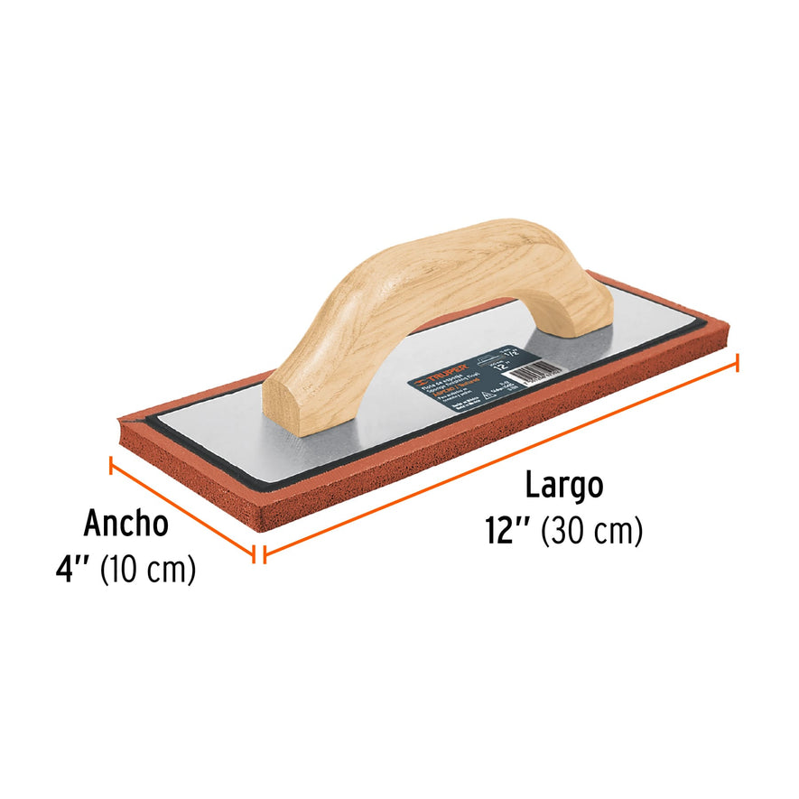 Flota de esponja 12', espesor 1/2', acabado áspero, TRUPER Caja con 6, 15425