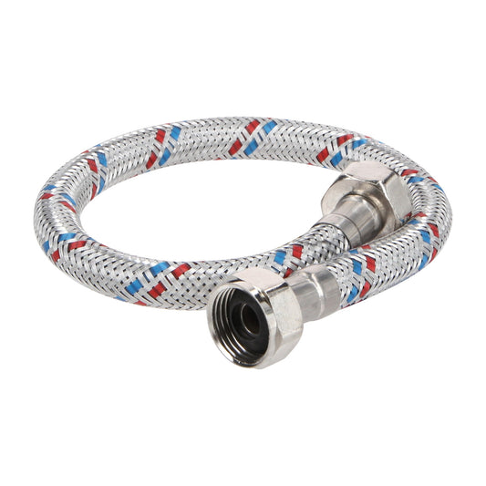 Manguera lavabo/fregadero, aluminio, 1/2'x1/2',40 cm, Basic Caja con 12, 26020