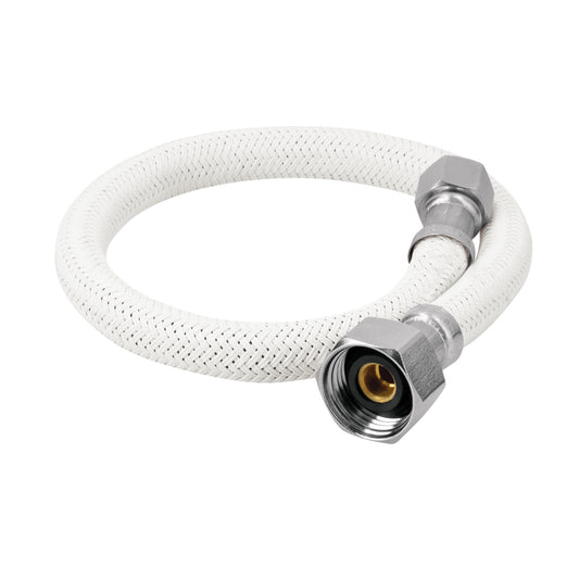 Manguera lavabo/fregadero, vinilo blanco, 1/2' x 3/8',40 cm Caja con 6, 45491