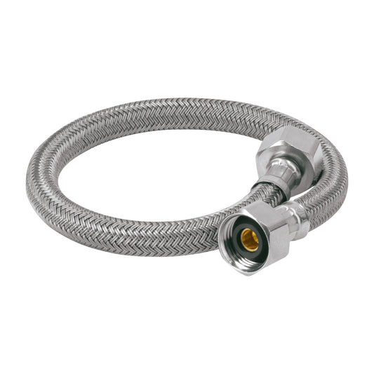 Manguera lavabo/fregadero, vinilo gris, 1/2' x 1/2', 40 cm Caja con 6, 49178