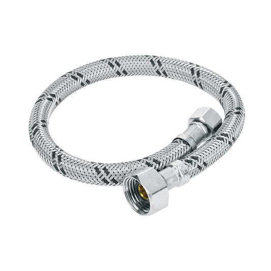 Manguera lavabo/fregadero, acero inox, 1/2' x 3/8', 40 cm Caja con 6, 45489